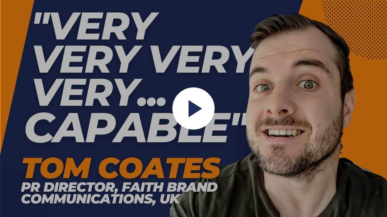 Tom Coates, PR Director at Faith Brand Communications, United Kingdom