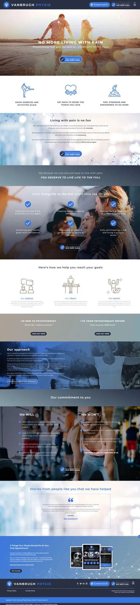 Website development for vphysio.co.uk